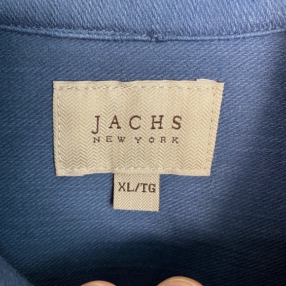 Jachs New York Men's Short Sleeve Blue Medium Weight Polo Shirt Size XL Pocket - Picture 2 of 13